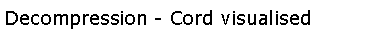 Text Box: Decompression - Cord visualised